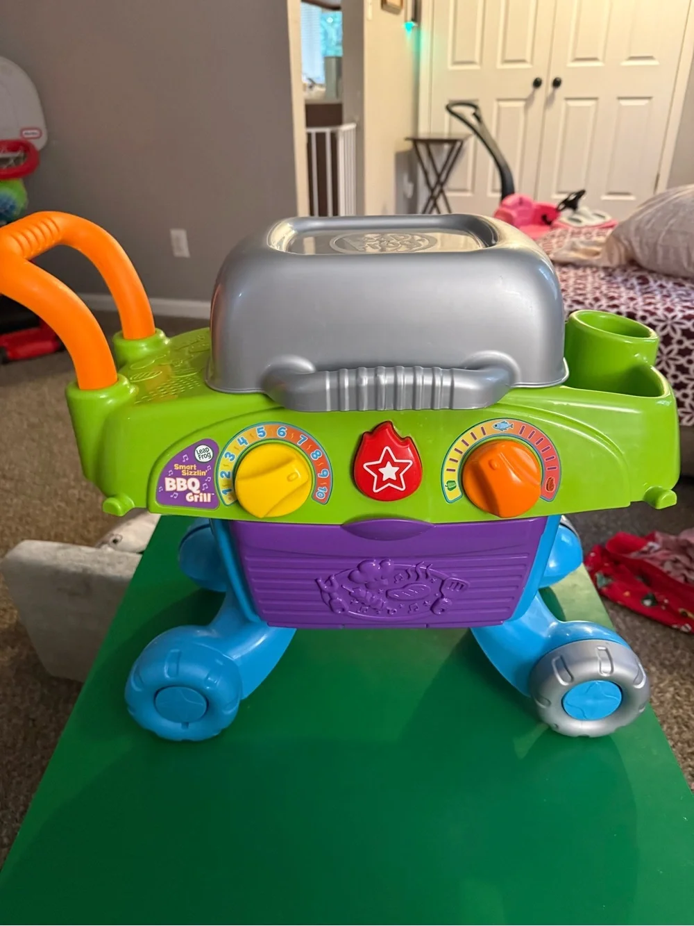 Kids Interactive Play BBQ Grill Toy - Green, Blue & Purple